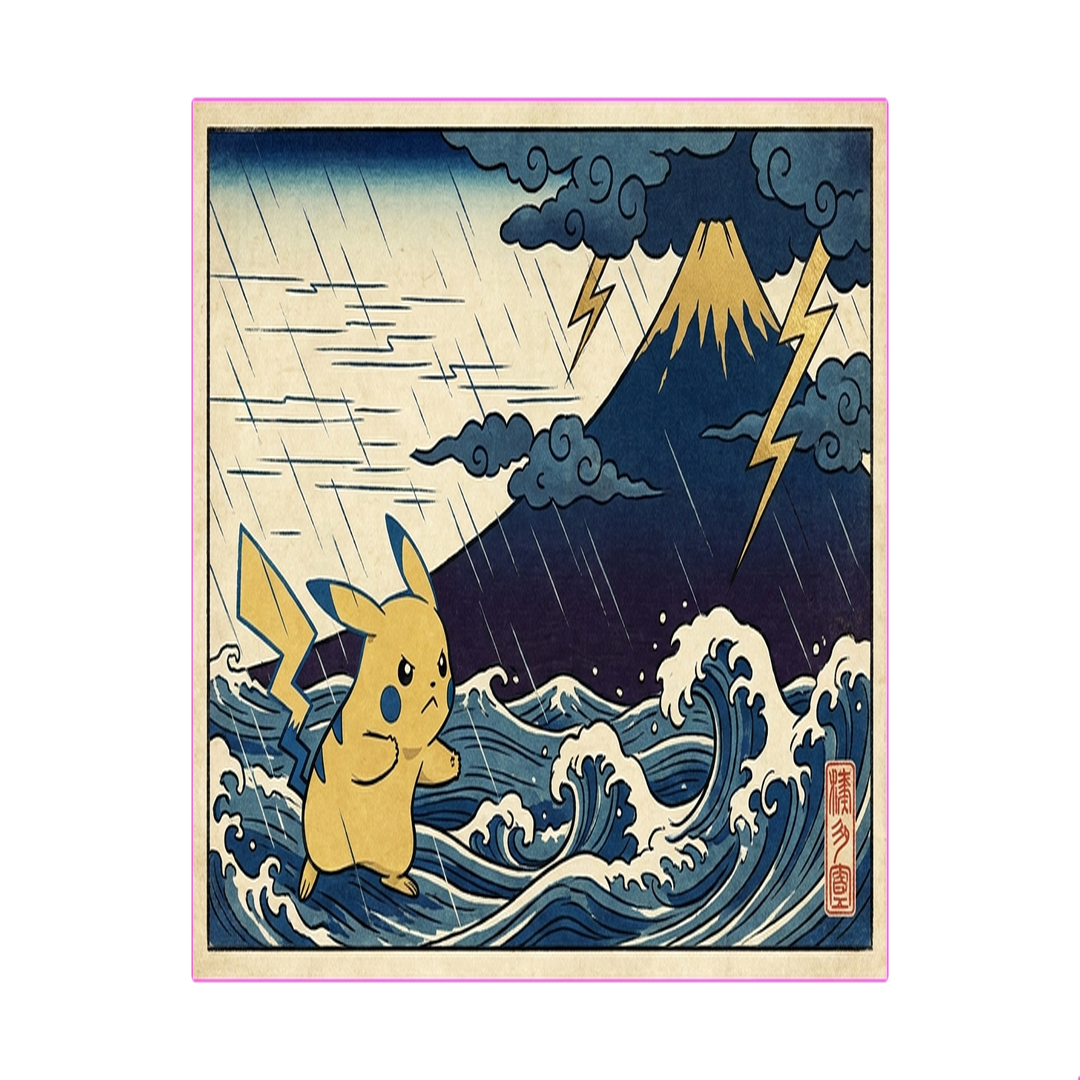 Ukiyo-e Storm Pikachu